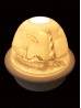 Porcelain Light House Candle Dome Light w/Candle Plate